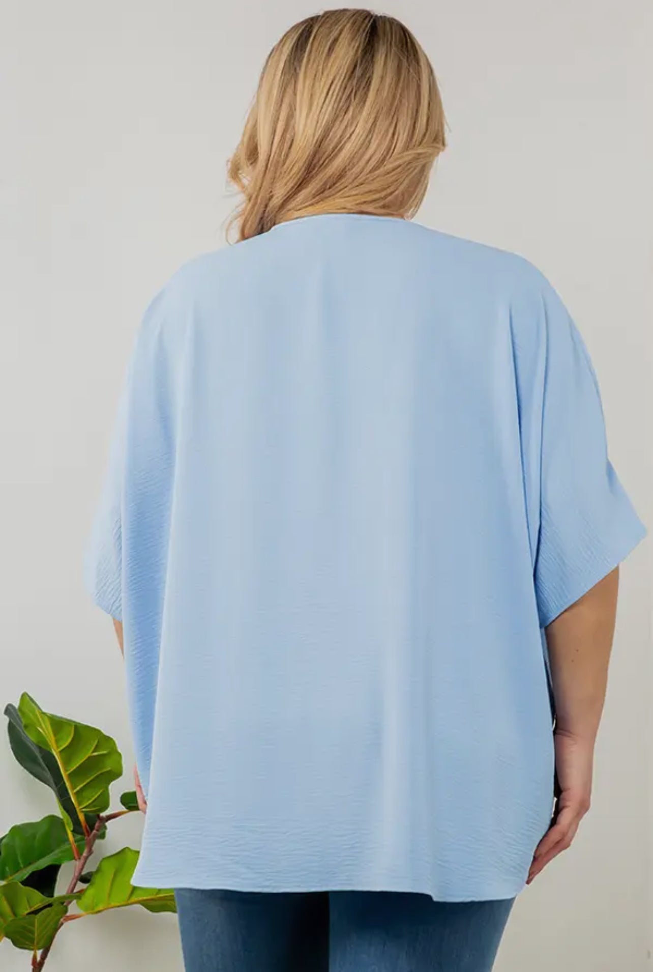 Blue Airflow Oversized Top
