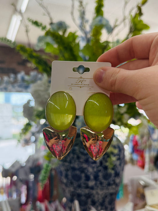 The Drama Earring-Green