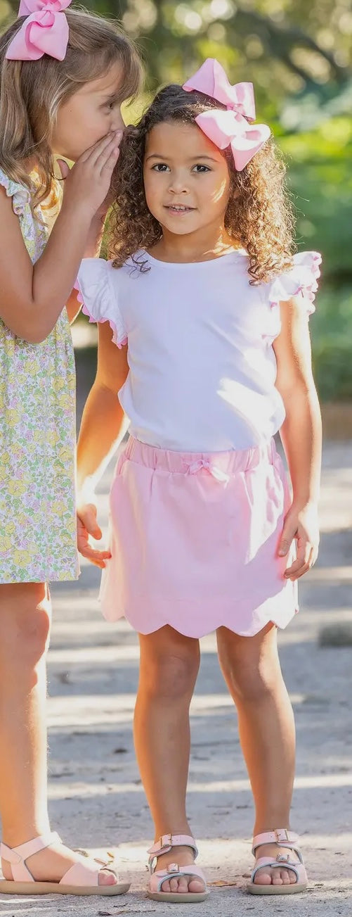 White Bow Back Top