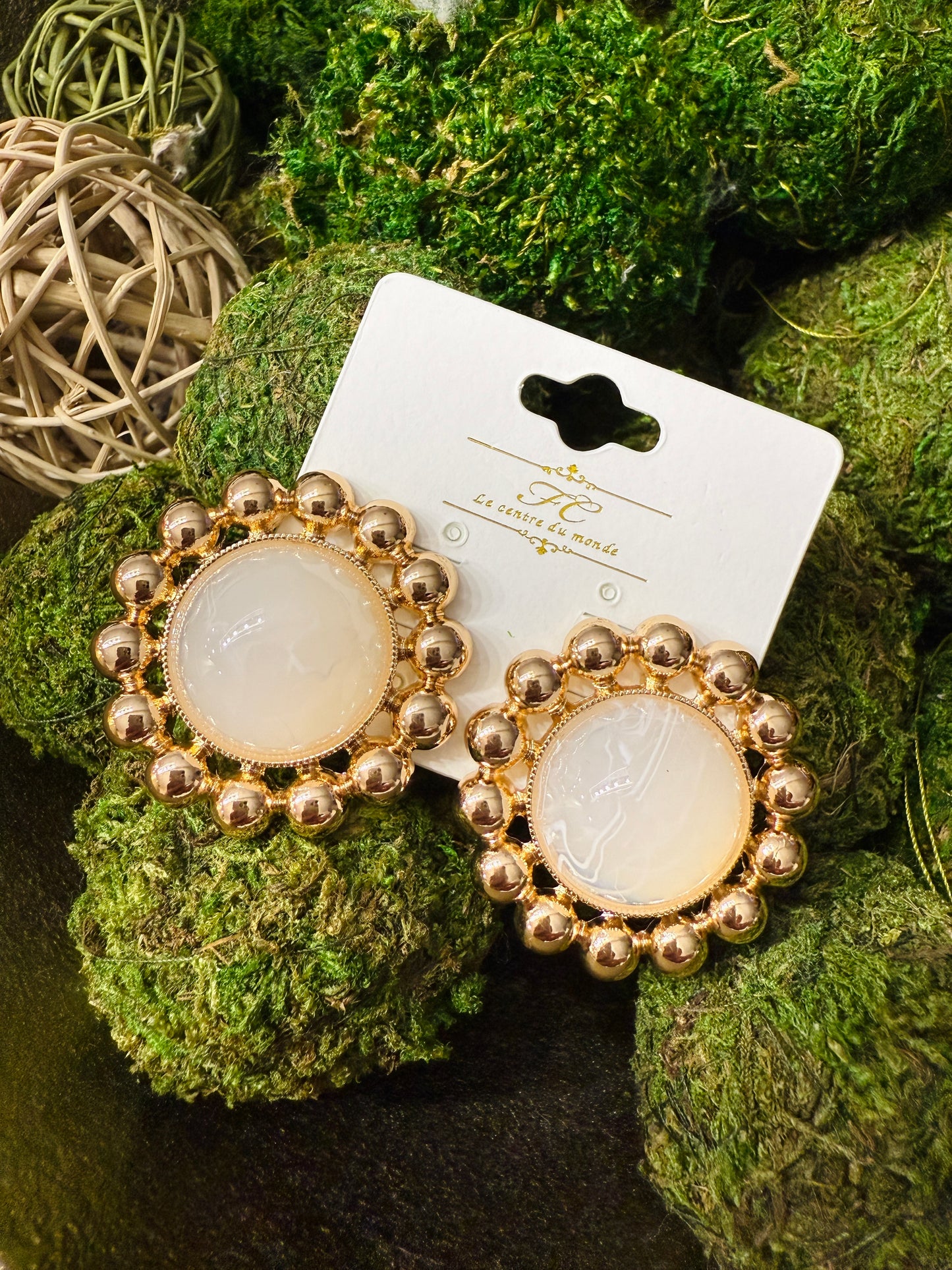Stella Earring-Clear Off White