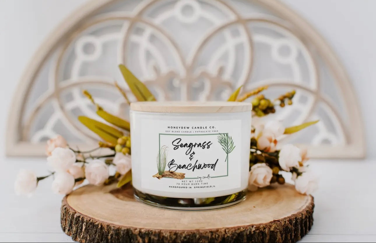 Seagrass & Beachwood 3 Wick Candle