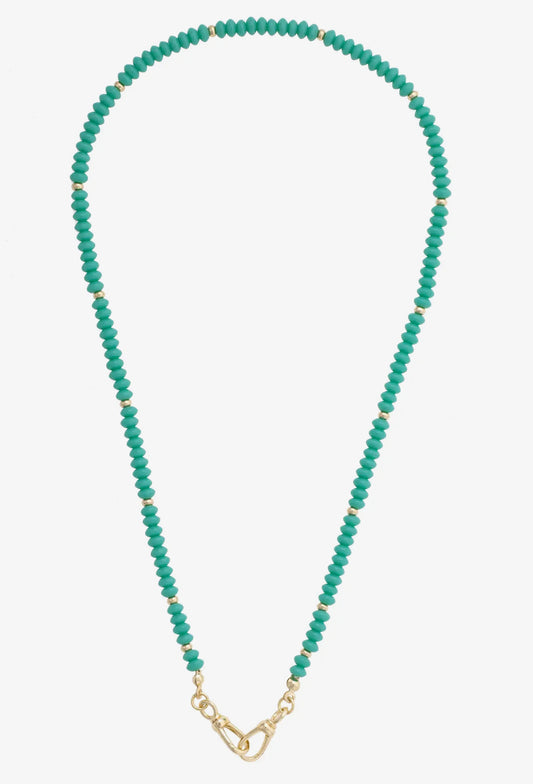Aurora Beaded Necklace-Aqua
