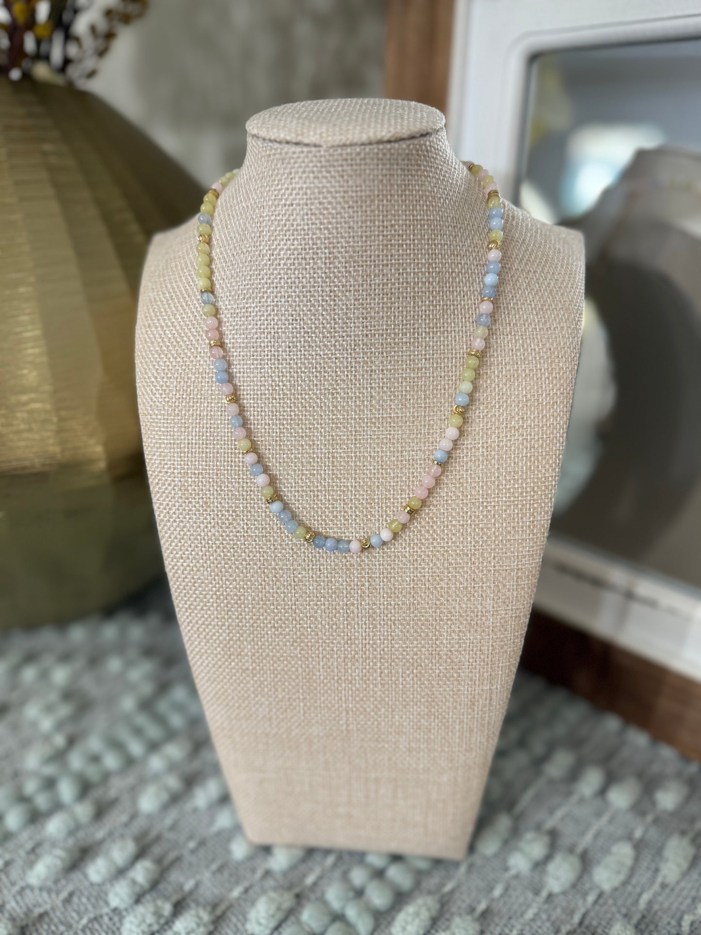 Beaded Necklace-Pastels