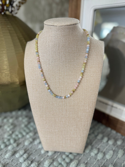 Beaded Necklace-Pastels