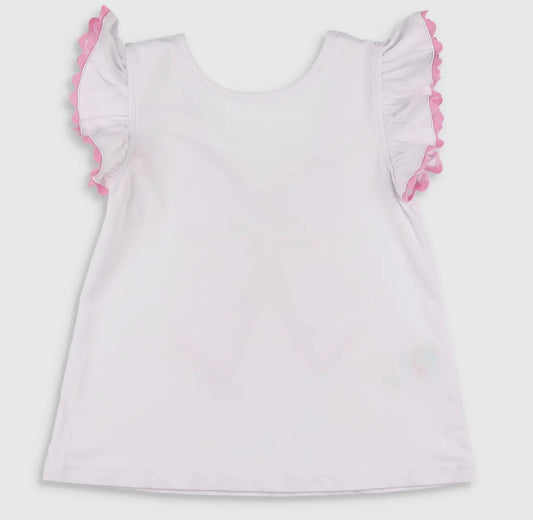 White Bow Back Top
