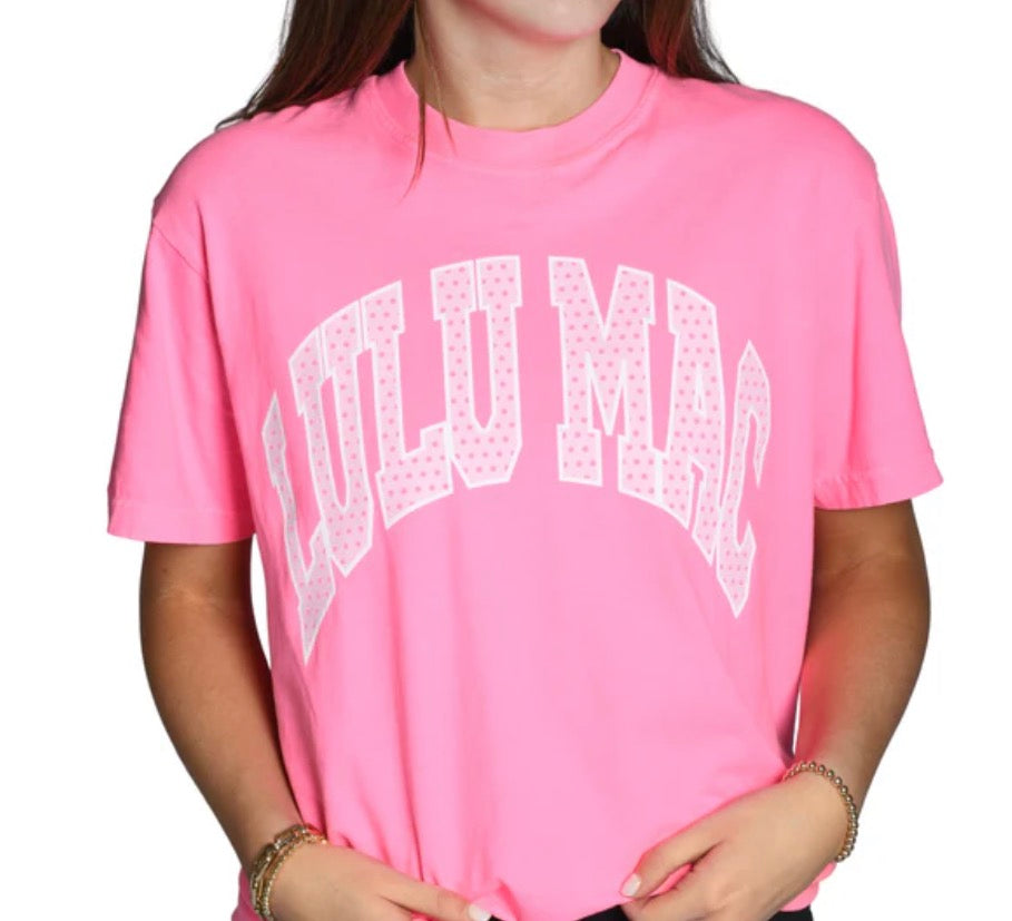 Lulu Mac Pink Polka Dot T Shirt
