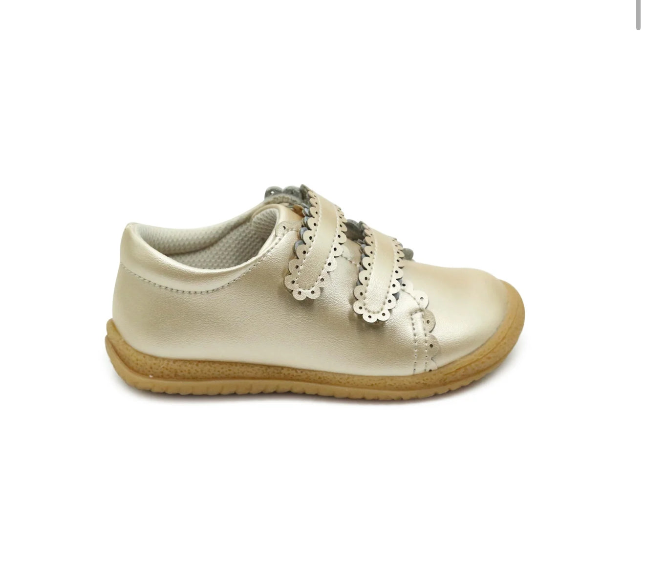 L’AMOUR Marisa Scalloped Sneaker-Champagne