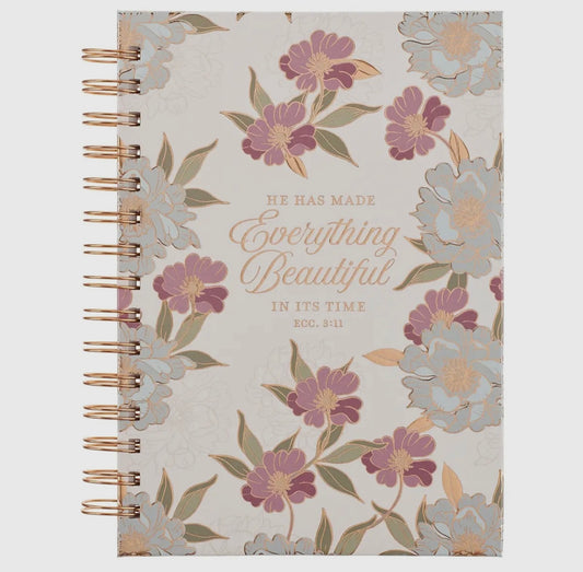 White Floral Everything Beautiful Journal