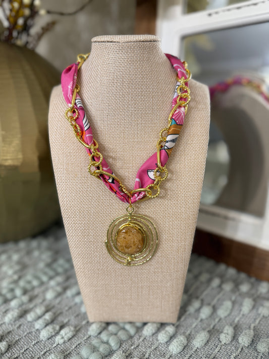 Statement Scarf Necklace