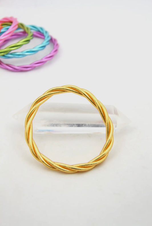 Gold Twisted All Weather Bangle