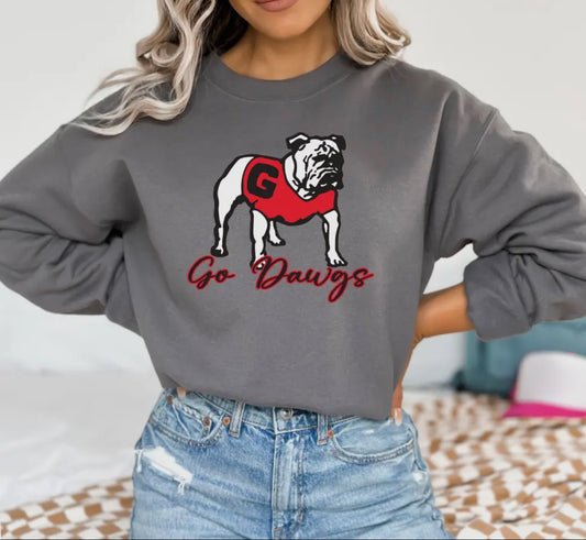 Go Dawgs Sweatshirt in Charcoal
