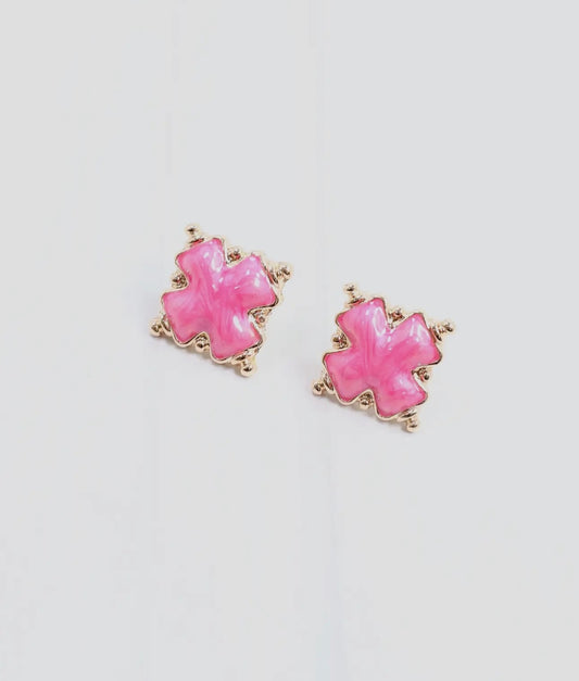 Calista Clover Earring Hot Pink
