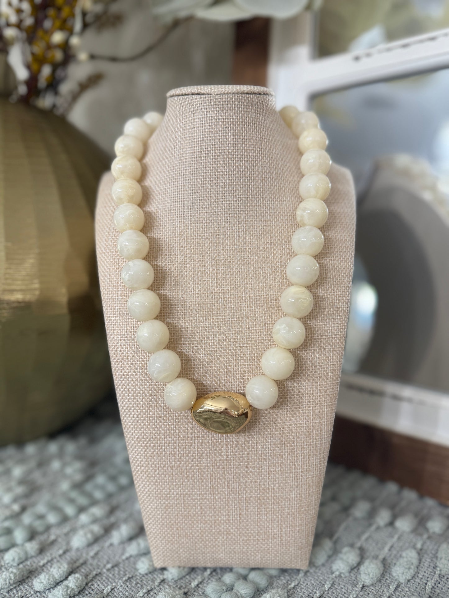 Brooklyn Bold Necklace-Cream