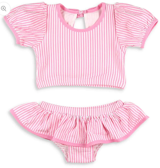 Pink Seersucker Splash Bikini