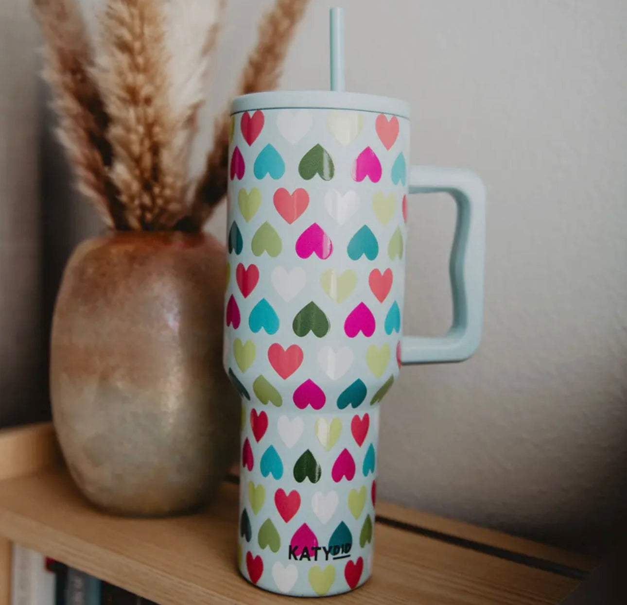 Multicolored Hearts 38oz Tumbler