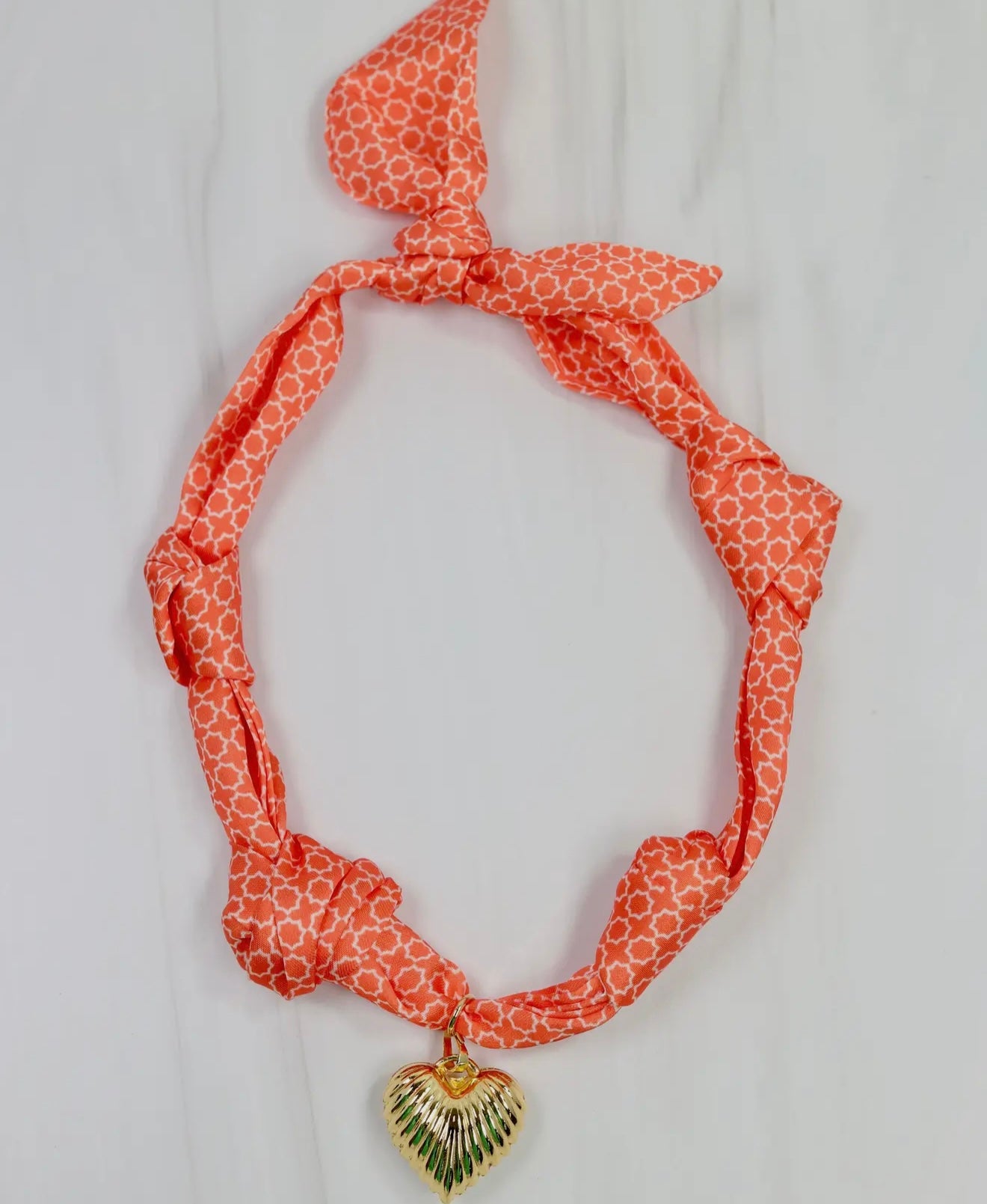 Orange Scarf Necklace