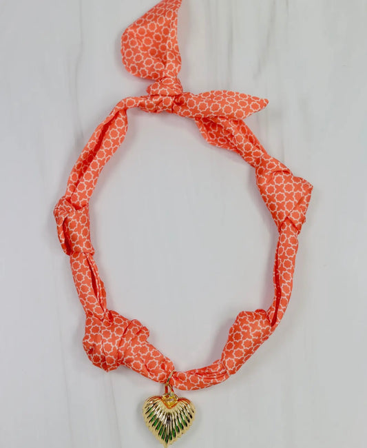 Orange Scarf Necklace