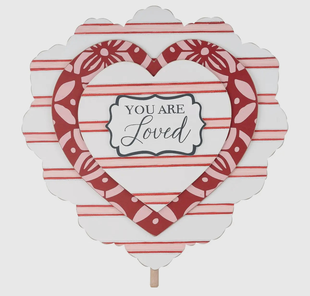 Striped Heart Glory Haus Topper