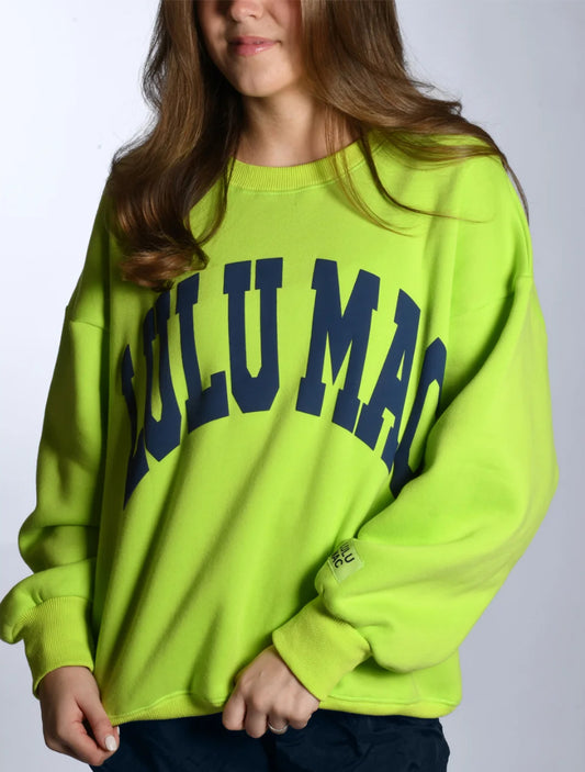 LULU MAC Sweatshirt- Chartreuse/Navy