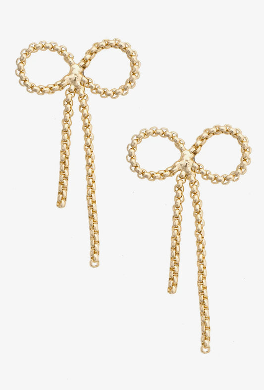 Joleen Bow Chain Earrings