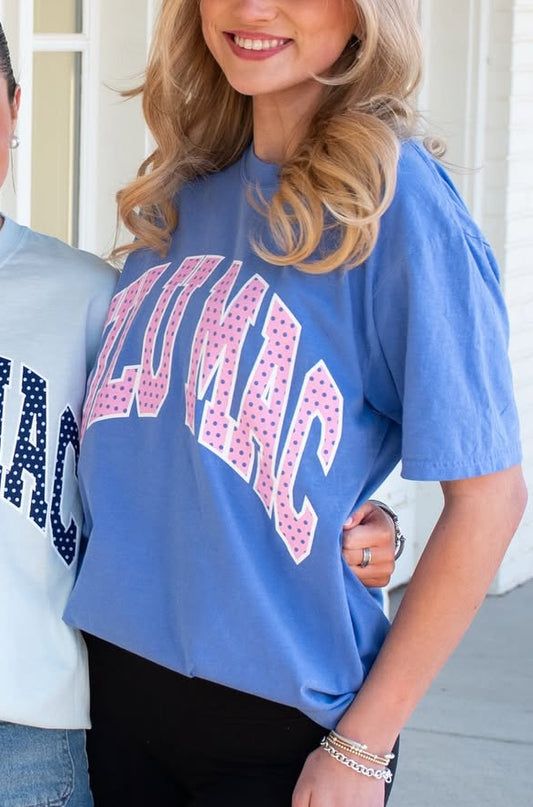 Lulu Mac Polka Dot Flo Blue Tshirt