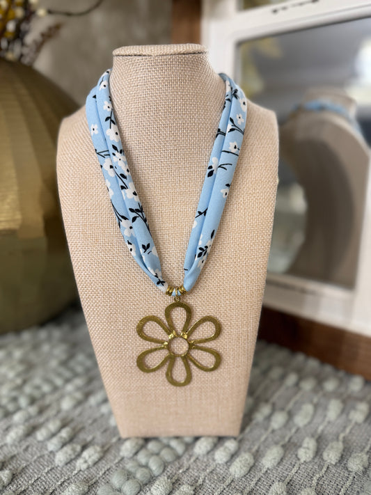 Flower Power Scarf Necklace