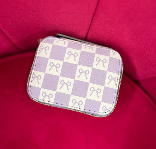 Purple Bow Pill Case
