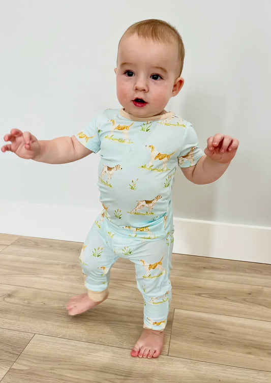 Hunting Dogs Two Piece Pajama Set
