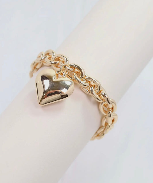 Mayson Link Heart Bracelet