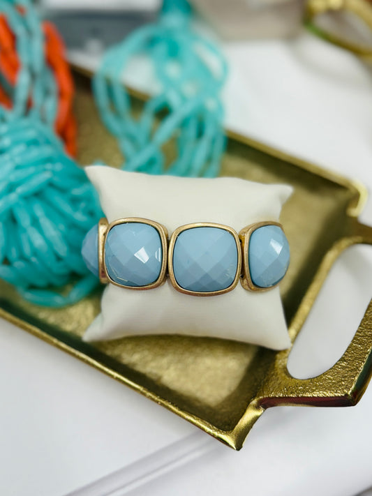 Be Jeweled Bracelet-Ice Blue