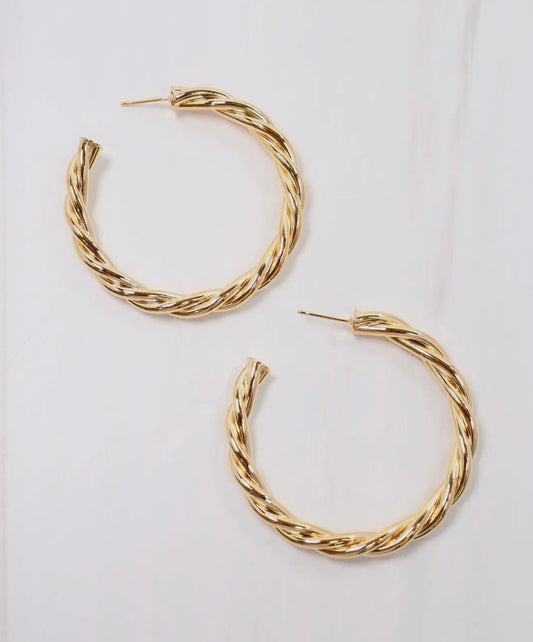 Davies Twisted Hoop Earrings