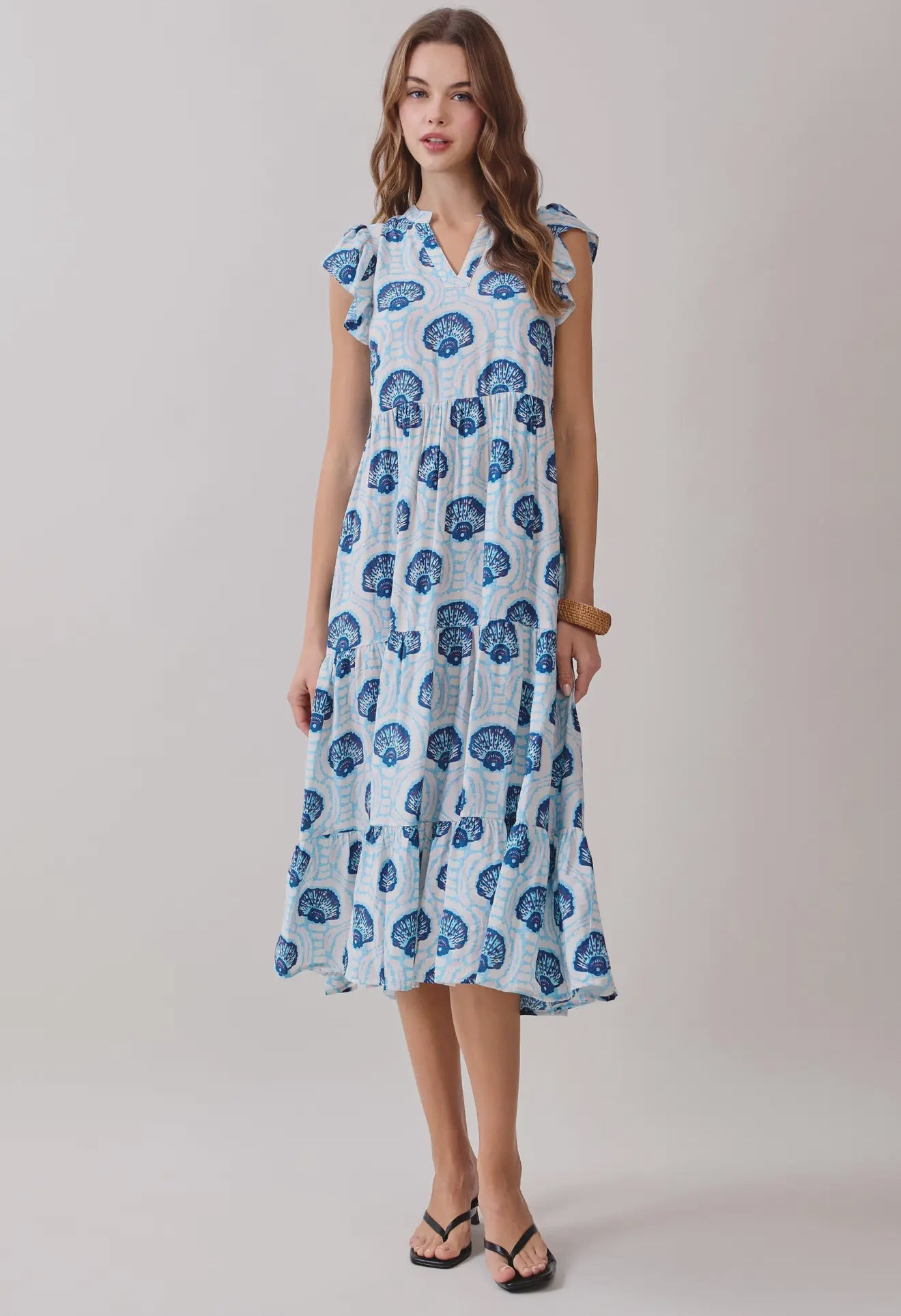 Seashell By The Shore Midi Dress