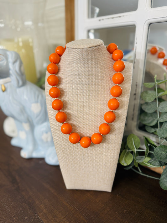 Well Rounded Necklace-Orange