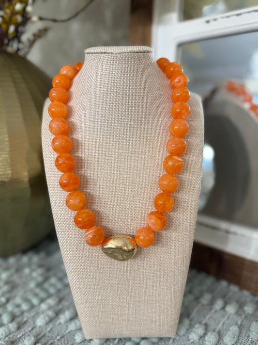 Brooklyn Bold Necklace-Orange