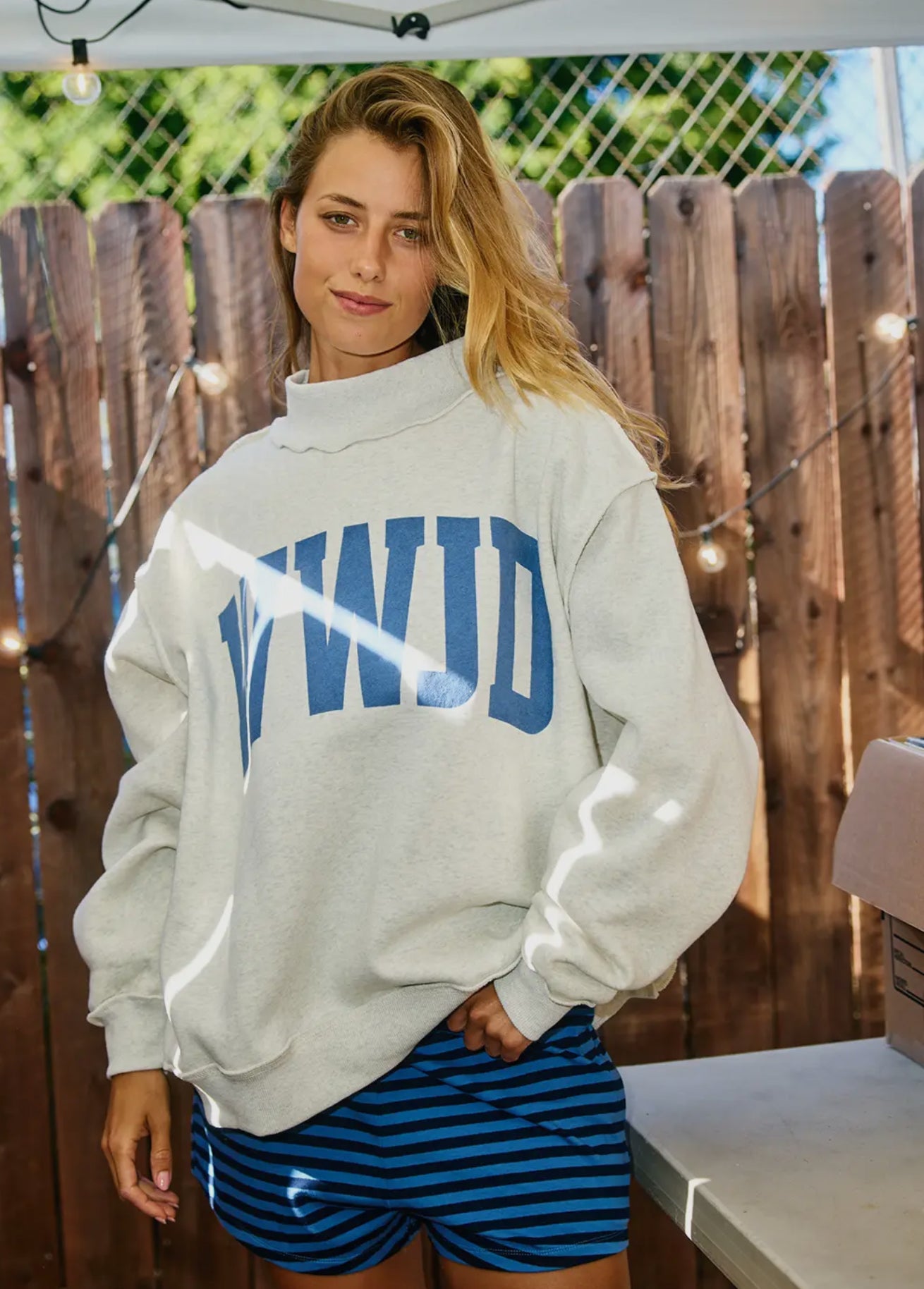 WWJD/AMEN Reversible Mock neck Sweatshirt