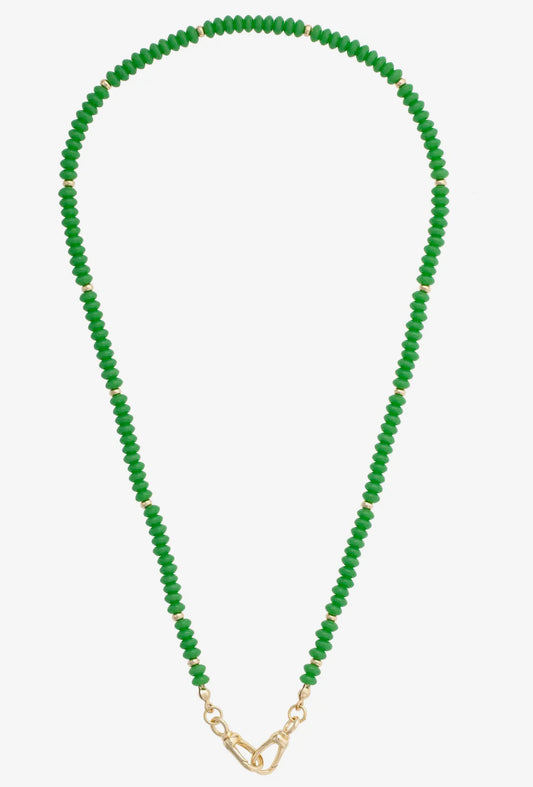Aurora Beaded Necklace-Green