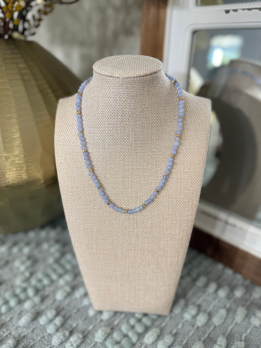 Beaded Necklace-Blue