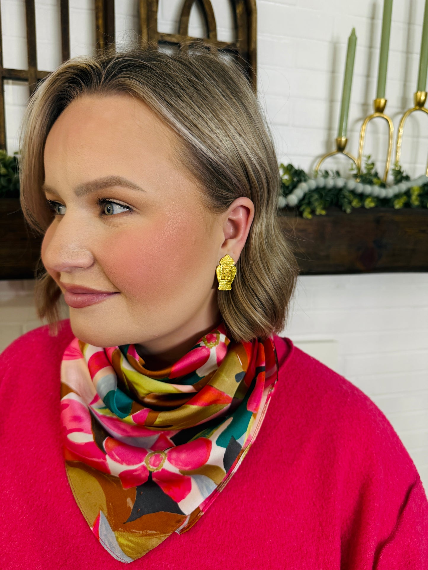 Gold Ginger Jar Studs