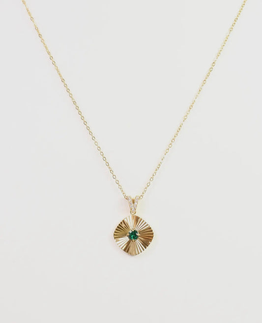 Ashford Circle Emerald Necklace