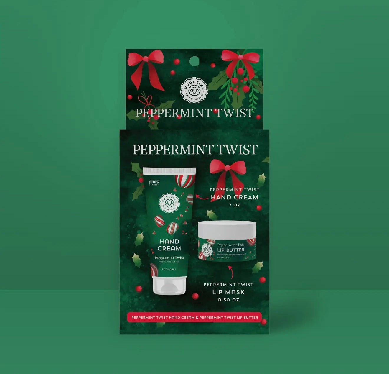 Peppermint Twist Hand Cream & Lip Mask Set