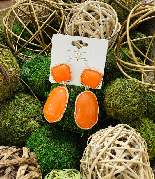 Strut It Earrings-Orange