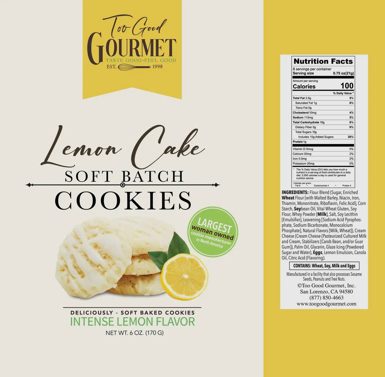 Lemon Cake Soft Batch Cookies