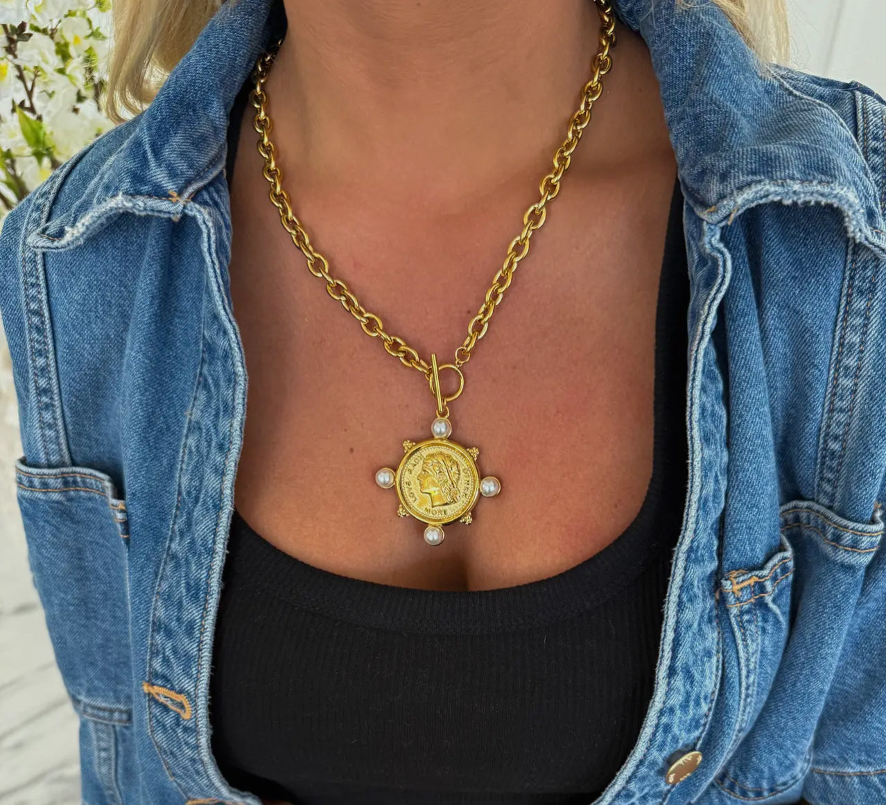 Pearl Coin Necklace