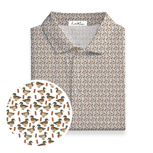 White Ducks & Shotgun Shells Performance Polo(Kids)