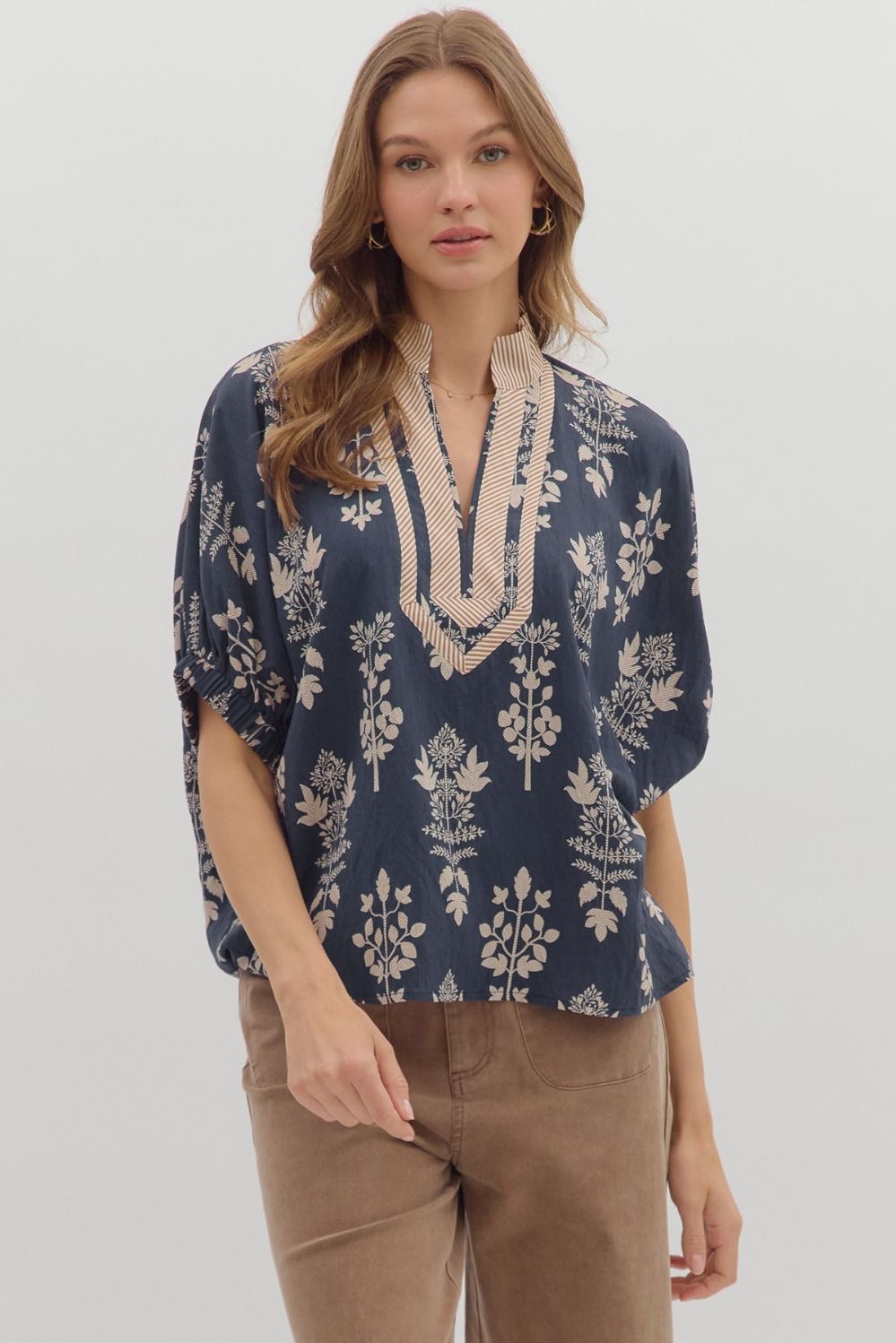 Navy Vibes Top