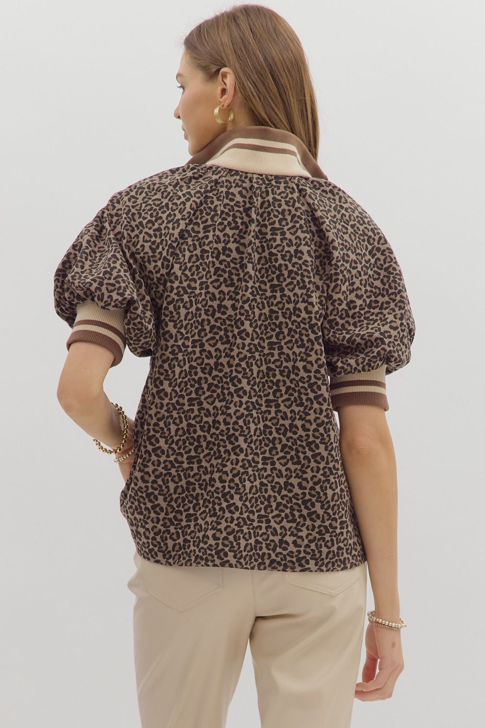 Mocha Leopard Top
