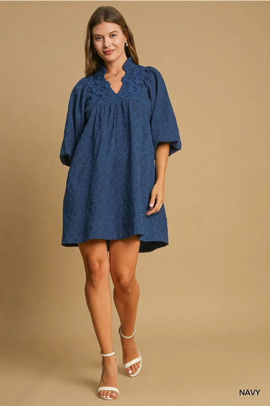 The Navy Floral Dress