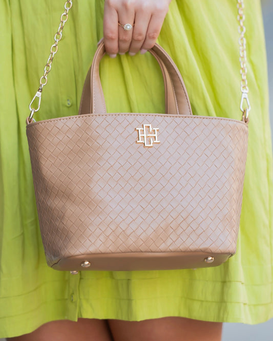 Maren Mini Tote Woven Tan