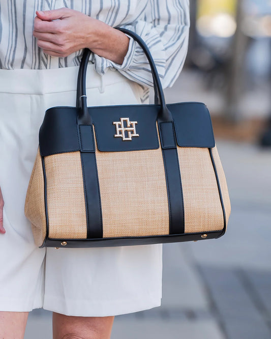 Augusta Handbag Natural Black
