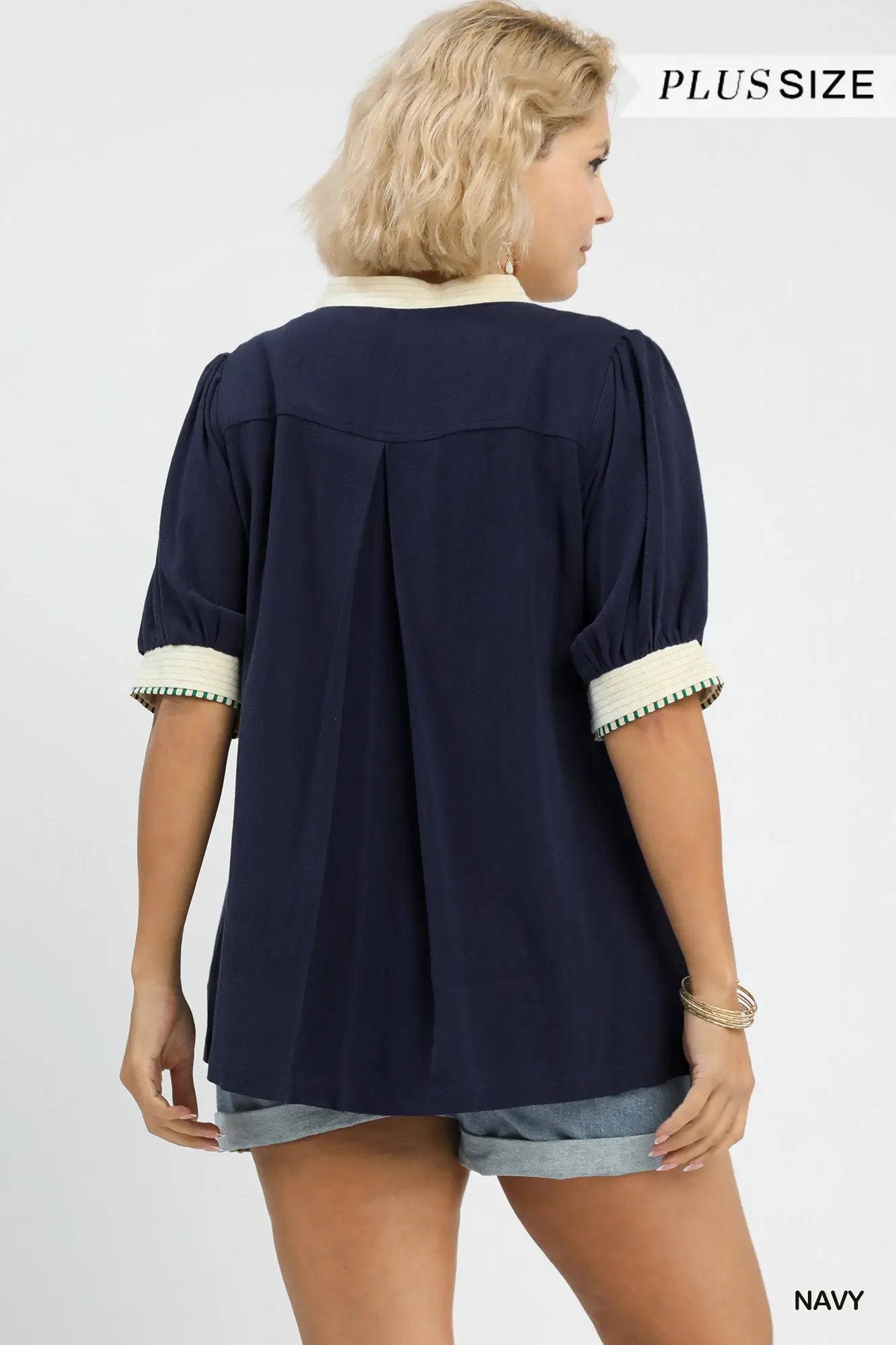 All About Navy Top - Curvy